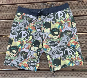 Batman All Over Print Men's Swim Trunks Board Shorts Size Large - Picture 1 of 6
