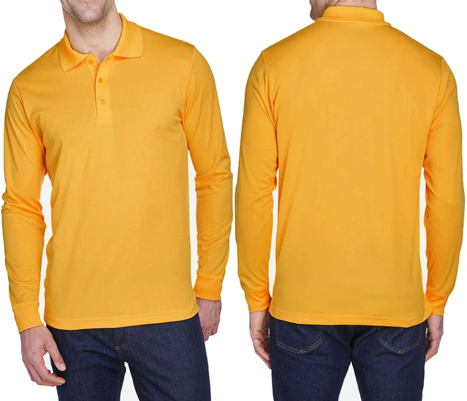 Camisa polo de golf de manga larga absorbente Dri Fit rendimiento para hombres S-XL, 2X, 3X, 4X, 5X Foto 1 de 1
