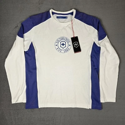 Camisa Victorinox Para Hombres Camiseta Grande Manga Larga Dri-Tech Colorblock Logo TEE NUEVA CON ETIQUETAS Foto 1 de 4