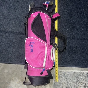 LYNX Pink Junior Girls RH Golf Club Set W Putter, Driver 3, 7 Iron Age 5-8 - Picture 1 of 11