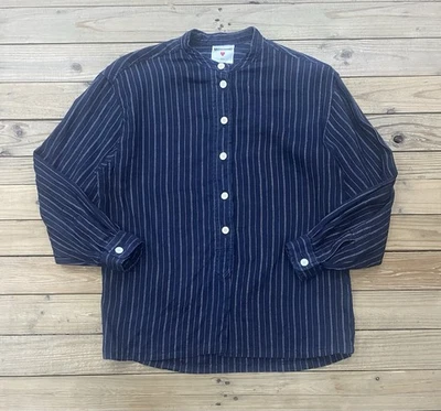 MOSCHINO Shirt Size M Mens Button Striped Blue Workwear - Image 1 of 4