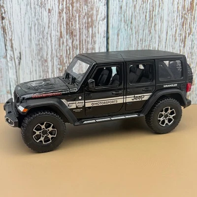 2018/2025 Jeep Wrangler Rubicon 4 Door 1:22 Scale - Black With Box - Image 1 of 4