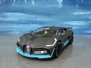 Bugatti Divo 1:43 Grey/Blue Diecast Model Toy Car – Personal Name Birthday Gift - Picture 1 of 10