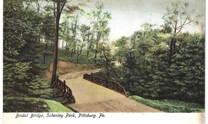 Bridal Bridge, Schenley Park, Pittsburg, Pa., 1900's unused card - Picture 1 of 2