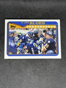 1990-91 Topps St. Louis Blues Signed Auto Team Card #220 ~ COA - Picture 1 of 3