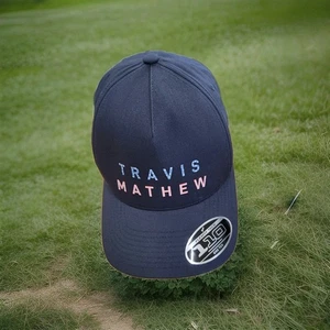 Travis Mathew Cap Hat Firework Float Snapback Golf Flexfit Tech 110 Blue NEW - Picture 1 of 10