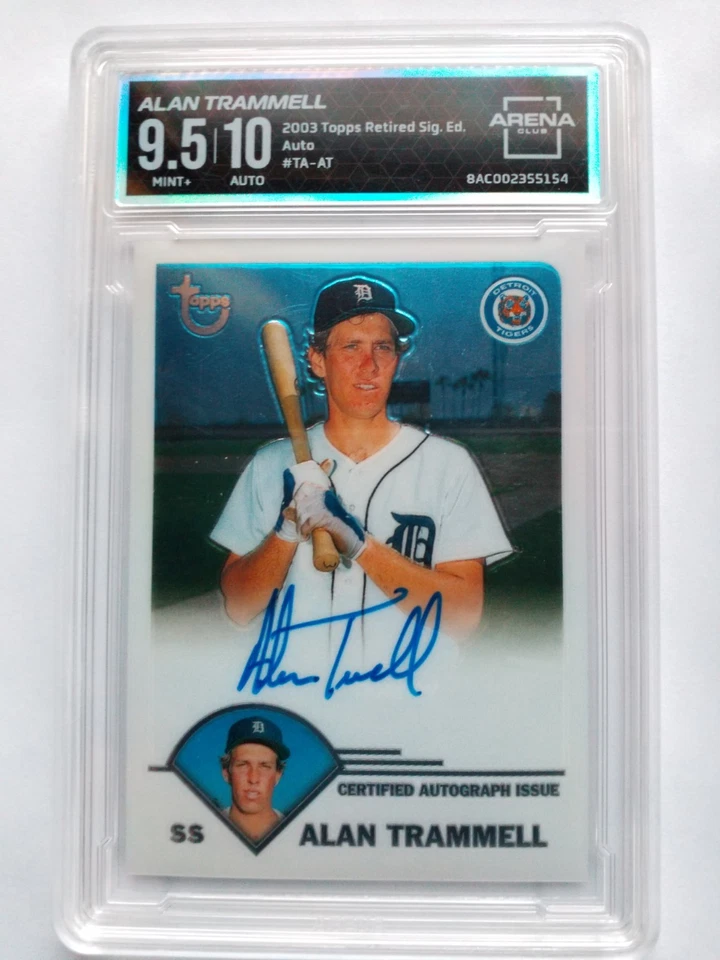 2003 Topps Alan Trammell Retired Signature Auto ON CARD -TA-AT Arena Club 9.5/10 - Image 1 of 1