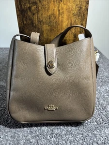 Borsa a tracolla Coach Hadley convertibile CW002 borsa a tracolla pietra scura outlet nuova - Foto 1 di 6