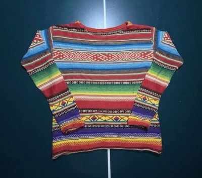 Vintage Ralph Lauren LRL Southwestern Aztec Colorful Knit Sweater Women’s Size M - Image 1 of 4