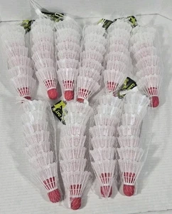 Lot Of 10 Pks Of 7 Ea. Plastic Badminton Birdies - Bedminton Shuttlecocks NEW - Picture 1 of 1