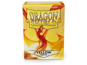 10 Packs Dragon Shield Matte Yellow Standard Size 100 ct Card Sleeves Display Ca - Picture 1 of 5