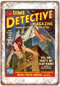 Pulp Magazine Cover Retro Look Reproduction Metal Sign J1424 - Picture 1 of 2