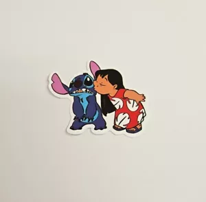 Lilo & Stitch Laptop Sticker / Lilo Kissing Stitch Vinyl Waterproof Decal - Picture 1 of 3