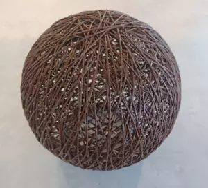 Rattan Light Shade Wicker Lightshae Ball Chandelier Lamp Shades Dark Brown 20cm - Picture 1 of 4
