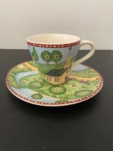 Cup & Saucer Made by Sango, Green Acres, 4873-20 - Picture 1 of 8