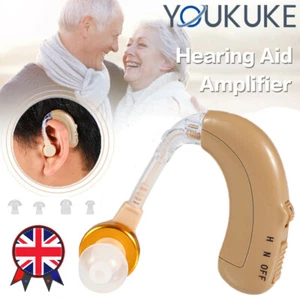 UK Digital Hearing Aid Rechargeable Adjustable Sound Voice Amplifier Behind Ear - Picture 1 of 12