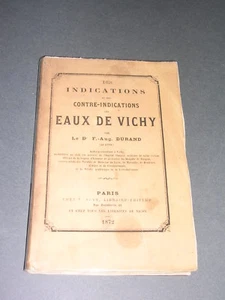 Eaux minérales de Vichy A. Durand indications et contre indications  1872 - Bild 1 von 3