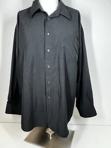 Natural Issue Black Polyester Long Sleeve Button Down Shirt Mens XL Casual Dress - Picture 1 of 11