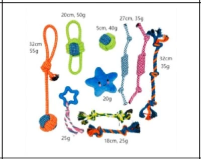 Clearance! 20x10 Assortment of Dog rope toys for Medium to large dogs - Image 1 of 4