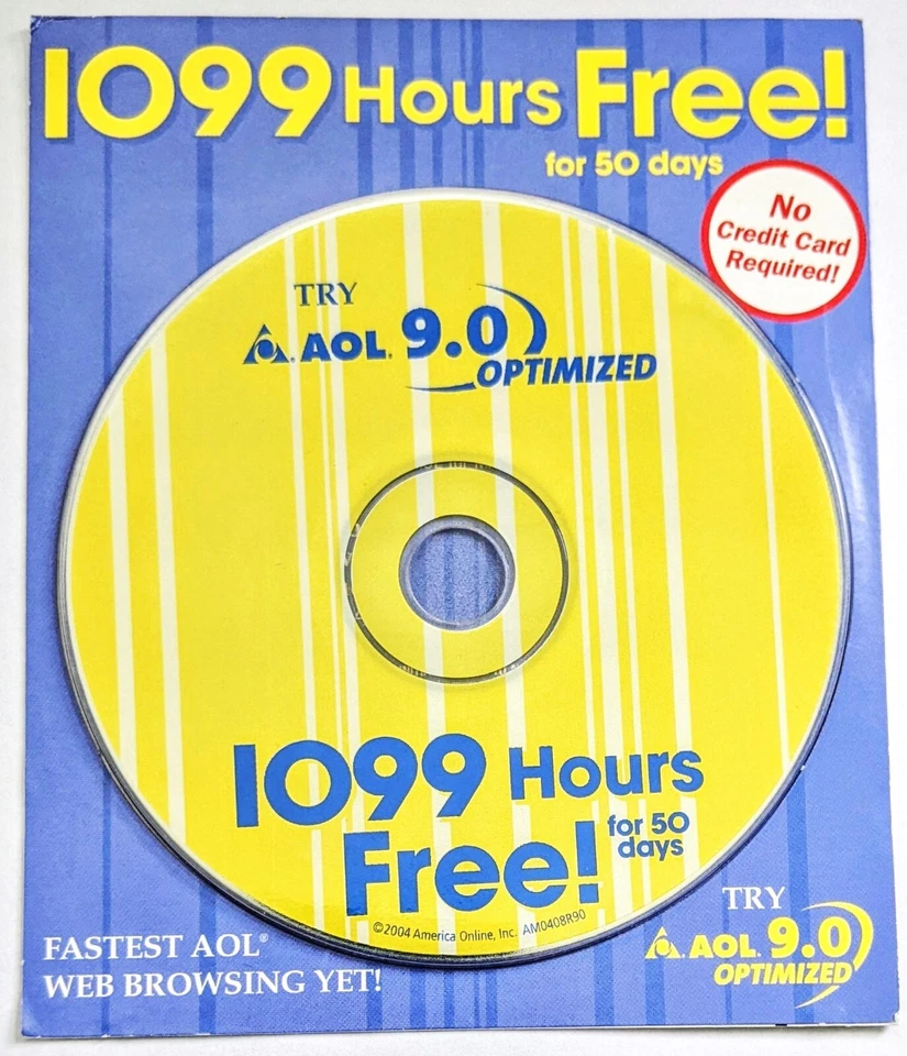 RARE "Spring Linen" America Online Collectible, Install Disc Vintage AOL CD V9.0 - Image 1 of 2