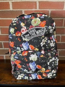 VANS Off the Wall Floral Print Backpack Black - Picture 1 of 10