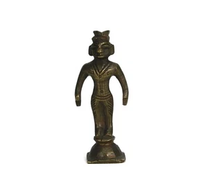 Antique bronze statue of a male figure, India, 6.2cm high. Standing Hindu Deity. - Picture 1 of 6