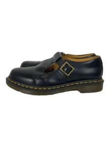 Dr.Martens Polley Strap Shoes Uk8 Black Leather Aw004 J4l63