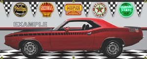 1970 Plymouth AAR Cuda Rallye rot Hard Top (88) Vinyl-Banner. Zwei Größen. Muskel! - Bild 1 von 1