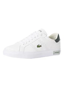 Lacoste Men's Powercourt 2.0 124 3 SMA Leather Trainers, White