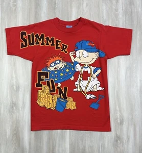 Vintage Rugrats Summer Fun Youth Size Large Red T-Shirt 1998 Viacom Rare! 90s - Picture 1 of 6