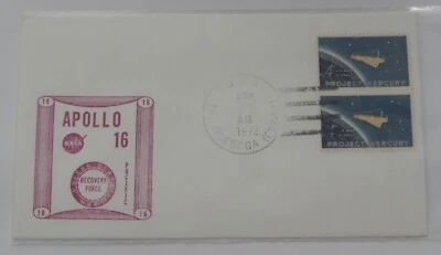 USS Ticonderoga (CVS 14) April 27 1972 Apollo 16 recovery force (primary ship) - Image 1 of 2