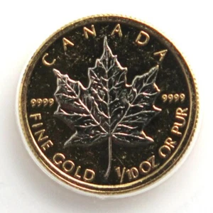 [R3293] 5 Dollars 2010,Kanda ,Maple Leaf 1/10 Pouces Or," Mur Rue Investment " - Zdjęcie 1 z 5