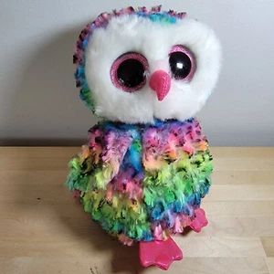 Ty Beanie Boos - OWEN The Owl 9" ojos brillantes medianos nuevos MWMT - Imagen 1 de 1