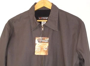 Wrangler Workwear Uomo M-RG Marrone Antracite Manica L Pile Foderato Zip Giacca Nuovo con etichette - Foto 1 di 10