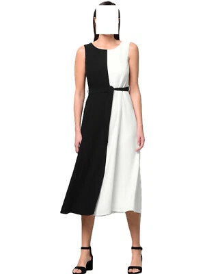 Alba Moda Etui Kleid schwarz-offwhite in Colorblock Gr. 40 0823565139 (G) - Bild 1 von 4