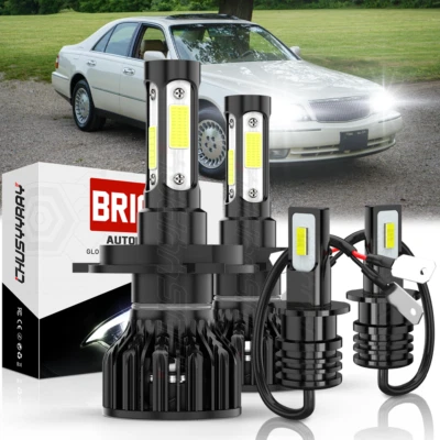 Combo de 4 faros LED altos/bajos + faros antiniebla 6000K para Infiniti Q45 1997 1998 Foto 1 de 4