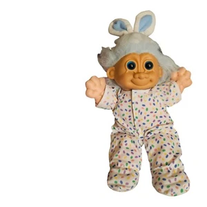 Russ Easter Bunny Troll Jelly Bean Footie Pajamas Rabbit Ears Boy 12" - Picture 1 of 3