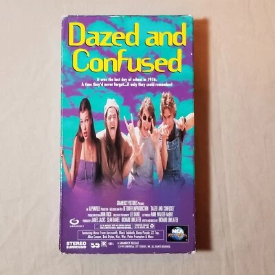 Universal Shell Label Logo Design No MCA Dazed And Confused VHS Video Variant #2 - Image 1 of 4
