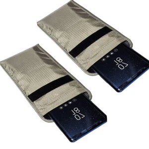 2X Faraday Bag Security Pouch-Cell Phone Anti-Tracking/Spying GPS RFID Shielding - Picture 1 of 5
