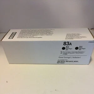 Cartuchos de tóner originales LaserJet HP 83A (CF283AD) negros impresora multifunción M125 M127 - Imagen 1 de 4