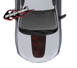 2 Tone Topo Blackout Hood Vinyl Decal Fits Subaru Outback Wilderness 2020-2025 - Picture 1 of 5