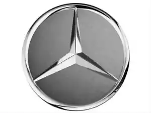 LOT 4 Cache Moyeu 75mm Gris Foncé Pour Mercedes Logo Emblème Jante Centre Roue - Picture 1 of 2