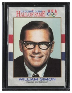 1991 Impel US Olympic Hall of Fame #80 William Simon - Foto 1 di 2