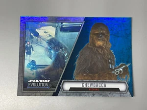 Chewbacca 2016 Topps Star Wars Evolution Blue Lightsaber Parallel #57 - Picture 1 of 2