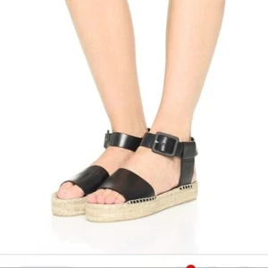 Vince Edina Black Espadrille Sandals In Black Size 10 Vacation Resortwear Womens - Picture 1 of 11