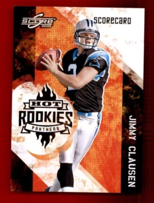 2010 Score Hot Rookies Scorecard #7 Jimmy Clausen 401/499 - Image 1 of 2