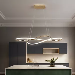 Kitchen Pendant Light Gold LED Ceiling Lights Bar Lamp Large Chandelier Lighting - Picture 1 of 11