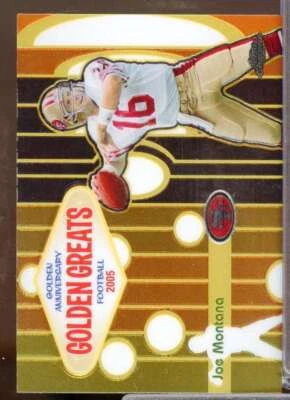 Joe Montana Card 2005 Topps Chrome Golden Anniversary Golden Greats #GA1  - Image 1 of 2