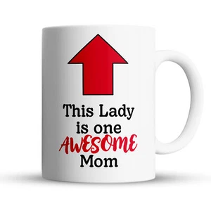 “This Lady, One Awesome Mom” Large 15oz Mug - Funny Gift for Mom - Picture 1 of 5