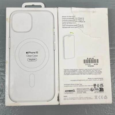 Genuine iPhone Cases for iPhone 15 / Plus/Pro and ProMax Original Open Box Clear - Image 1 of 3